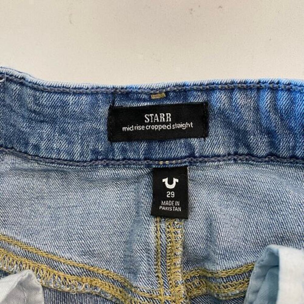 True Religion Starr mid rise cropped straight Jeans size 29 - Picture 6 of 8